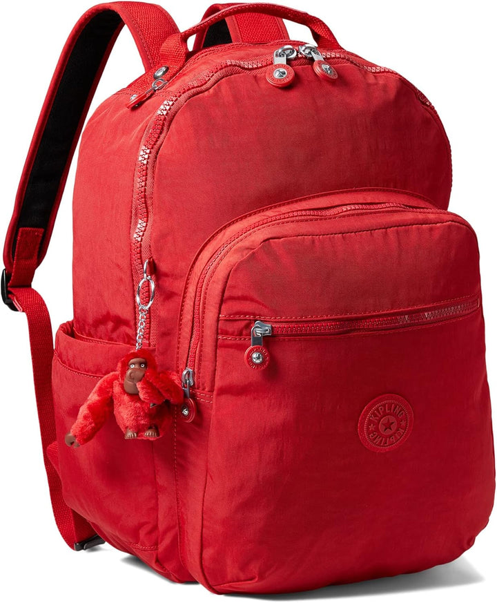 Kipling SEOUL Grosser Rucksack 12.75" L x 17.25" H x 9" D Cherry Tonal2, 12.75" L x 17.25" H x 9" D
