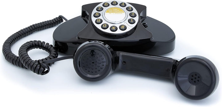 GPO Audrey Telefon mit Tasten, 1950er-Jahre-Design schwarz, schwarz