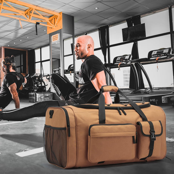 70L Sporttasche Extra Gross Sportrucksack Herren mit Schuhfach Wochenend Sport Reisetasche mit Rucks