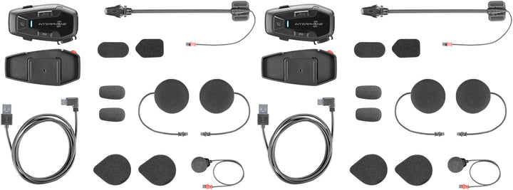 INTERPHONE UCOM7R - Doppelt - Abnehmbare Bluetooth 5.2-Motorrad-Gegensprechanlage und integrierter A