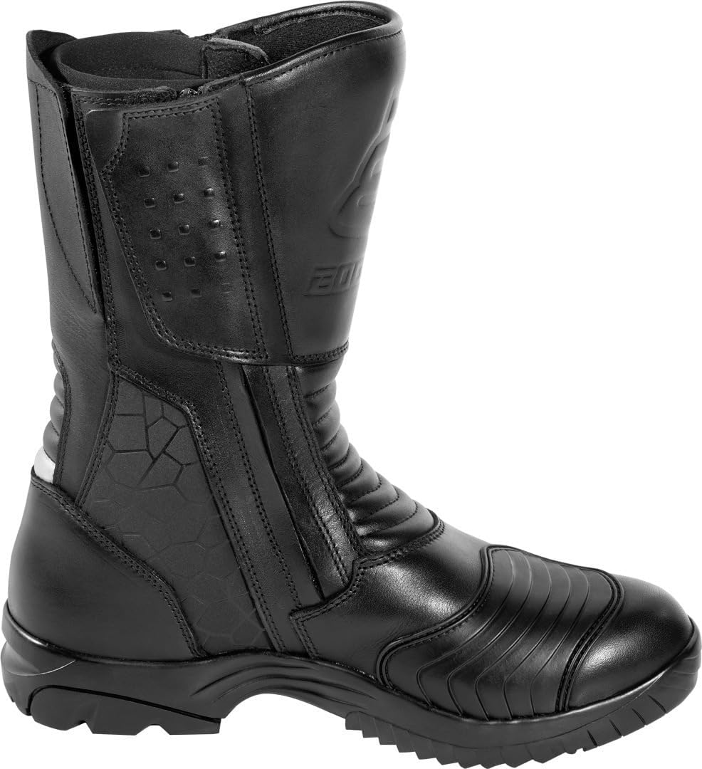 Bogotto Tour wasserdichte Motorradstiefel, schwarz, 46 | Wasserdicht Schwarz 46 EU, Schwarz 46 EU