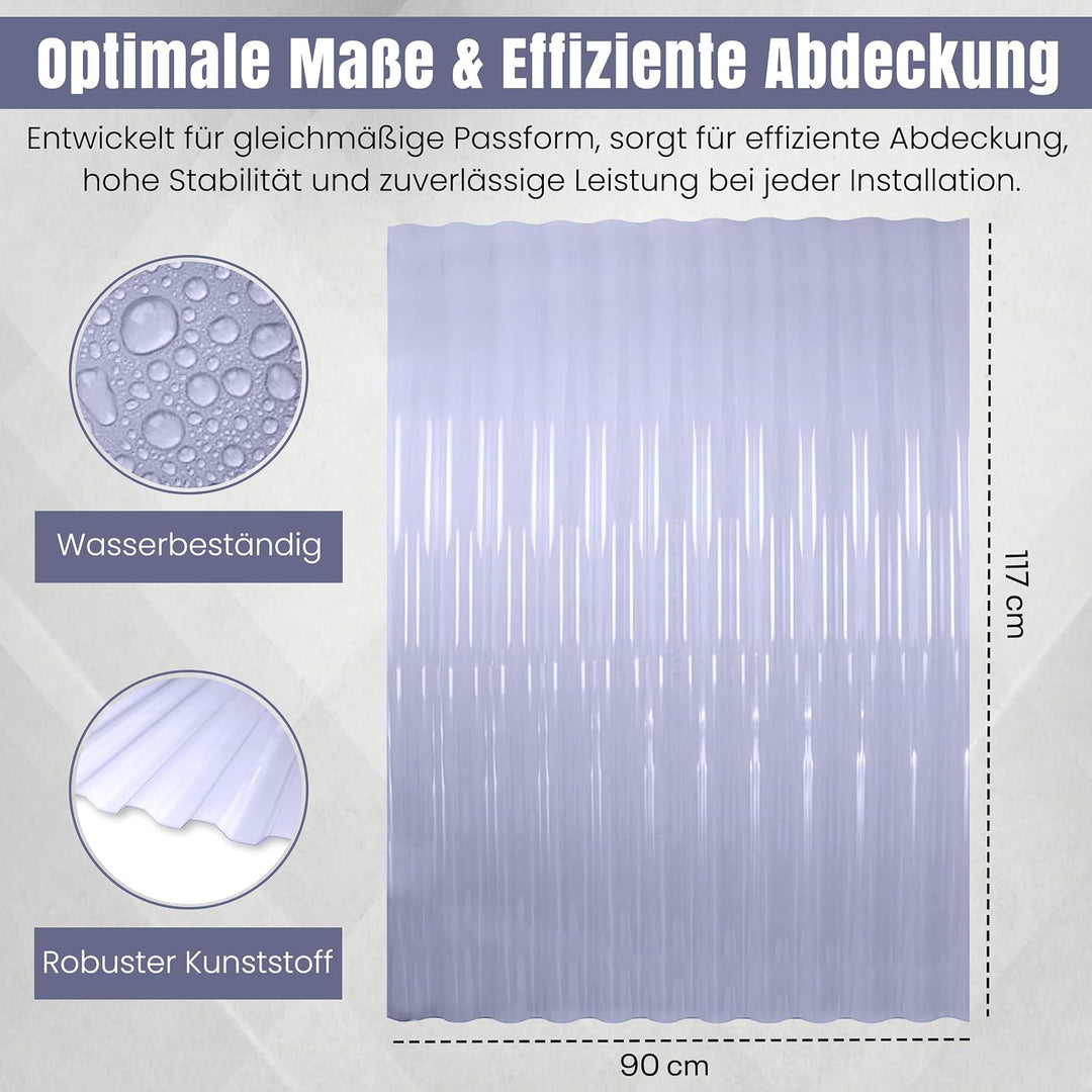 LP Projekt Wellplatten | Robuste &amp; wetterfest Wellplatten Dach Kunststoff für Garten &amp; Terrasse | St