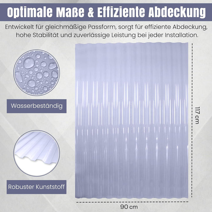 LP Projekt Wellplatten | Robuste &amp; wetterfest Wellplatten Dach Kunststoff für Garten &amp; Terrasse | St