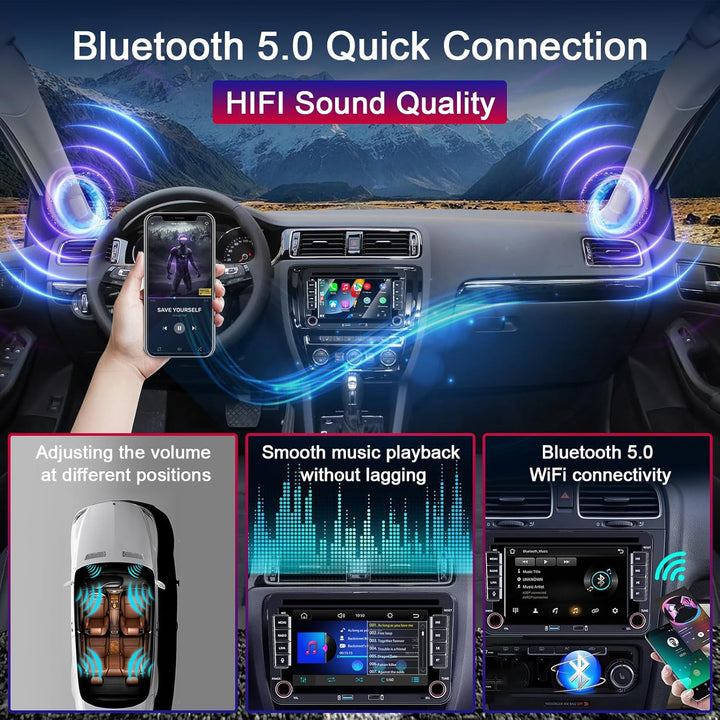 Wireless Carplay Autoradio für VW Golf 5 6 Polo T5 Tiguan Skoda Passat Jetta Caddy B6 B7 Touran Andr