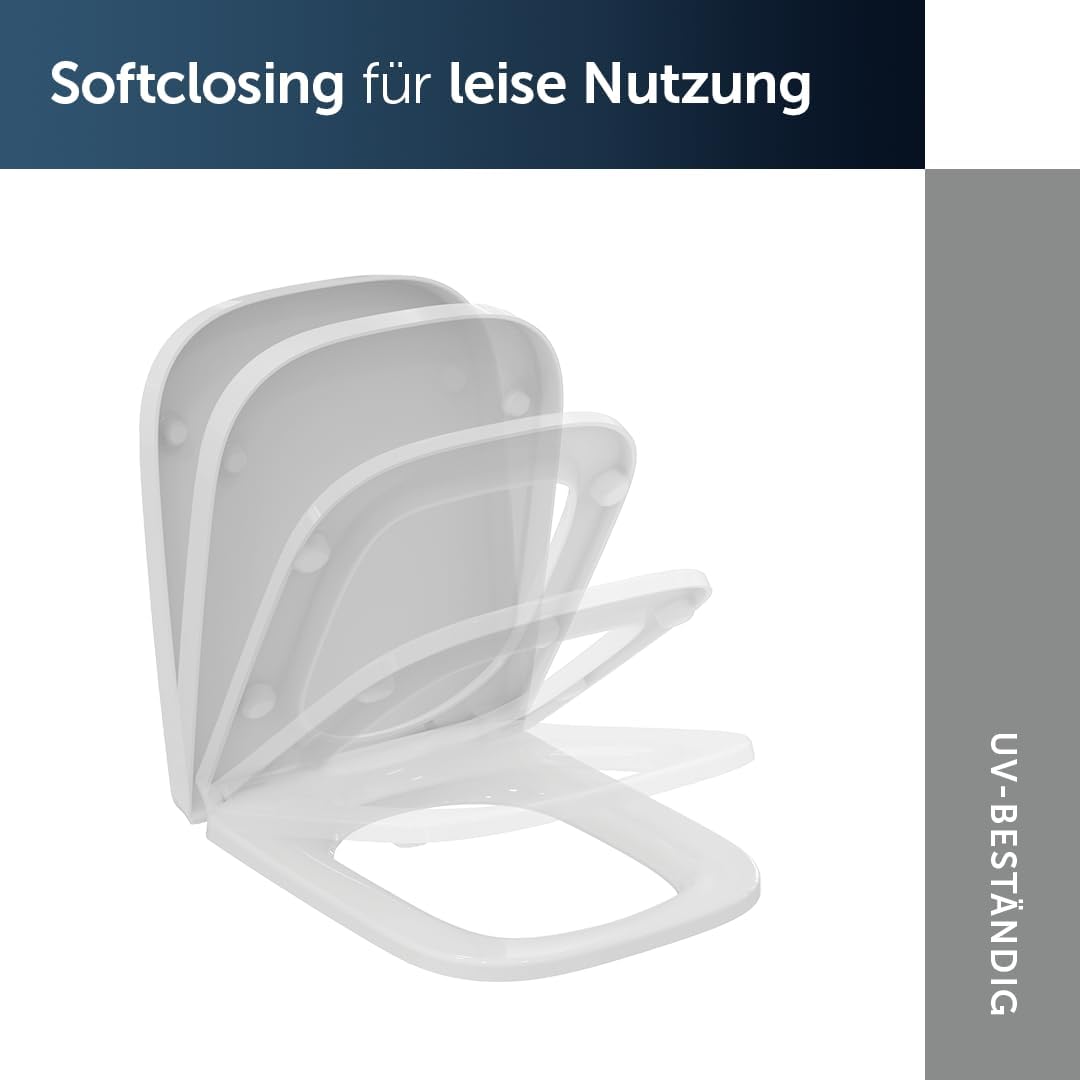 Ideal Standard T473701 Ideal Standard i.life S WC-Sitz mit Softclosing, Wrapover Soft Close, Soft Cl