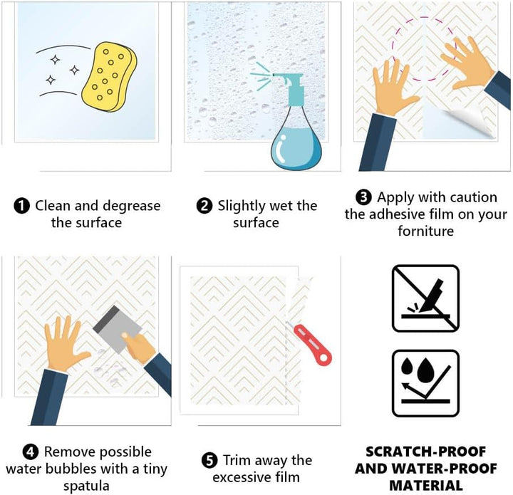 kina - RA0167 Aufkleber für Möbel und Wände Kratzfest Wasserdicht Wandaufkleber Tapete Natur PVC für