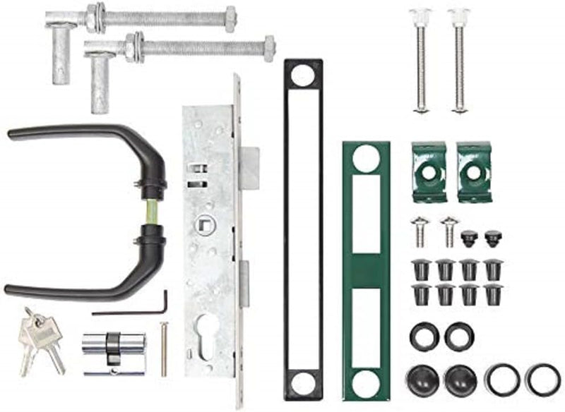 Alberts 653811 Zubehör-Set für Wellengitter-Tore | für Tore bis 1500 mm Höhe | zinkphosphatiert, grü