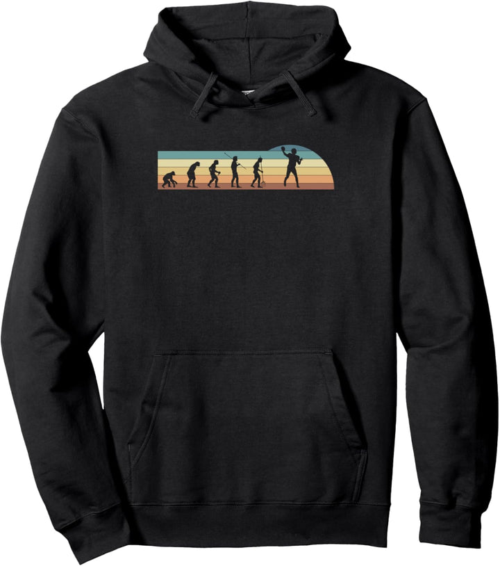 Vintage Retro Evolution Quarterback Football Pullover Hoodie
