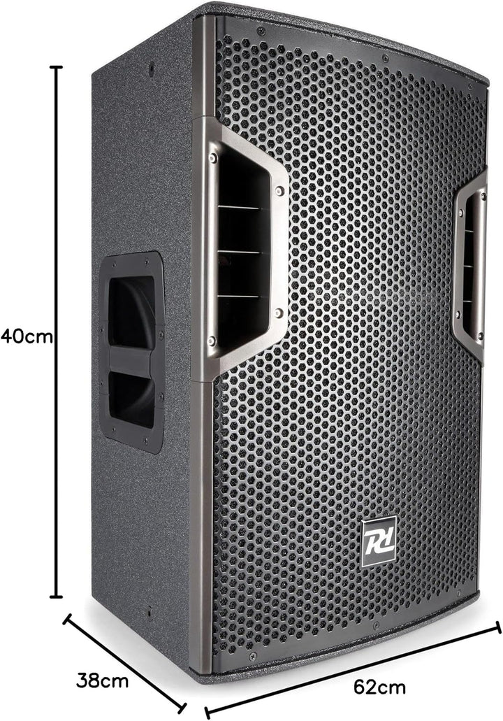 Power Dynamics PD612A Musikbox, Aktiver Fullrange PA Lautsprecher, 800 Watt Peak, DJ Box, Aktivlauts