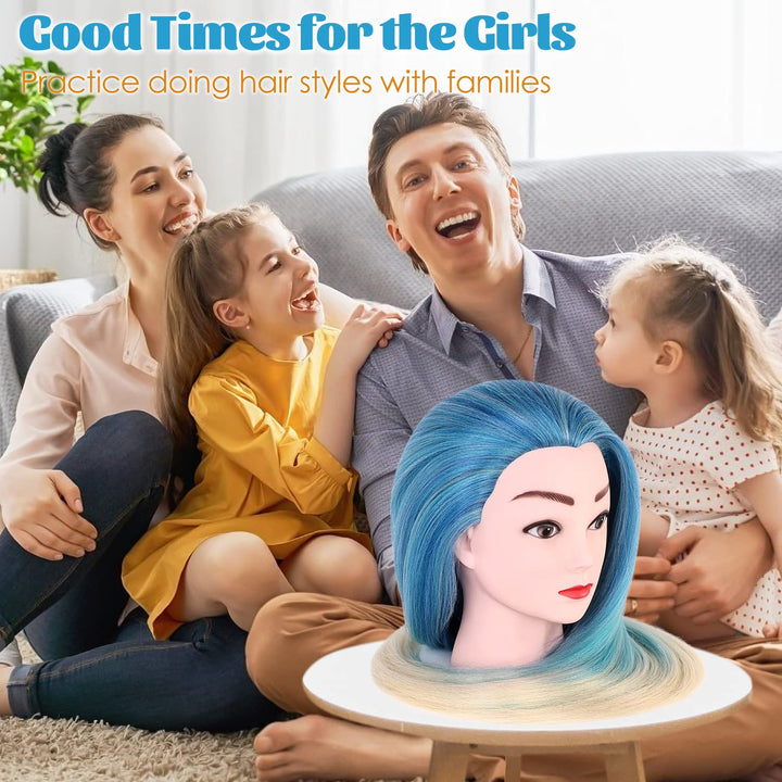 TopDirect Frisierkopf, 75cm/29.5 Zoll Puppenkopf zum Frisieren Langhaar, 100% Synthetische Haare Tra