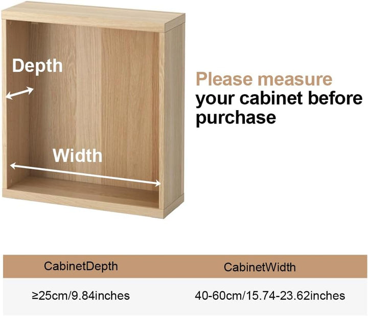 Hershii Schrank-Spannregal Verstellbarer Ausziehbares Schrank Organizer 40-60cm Erweiterbares Regal