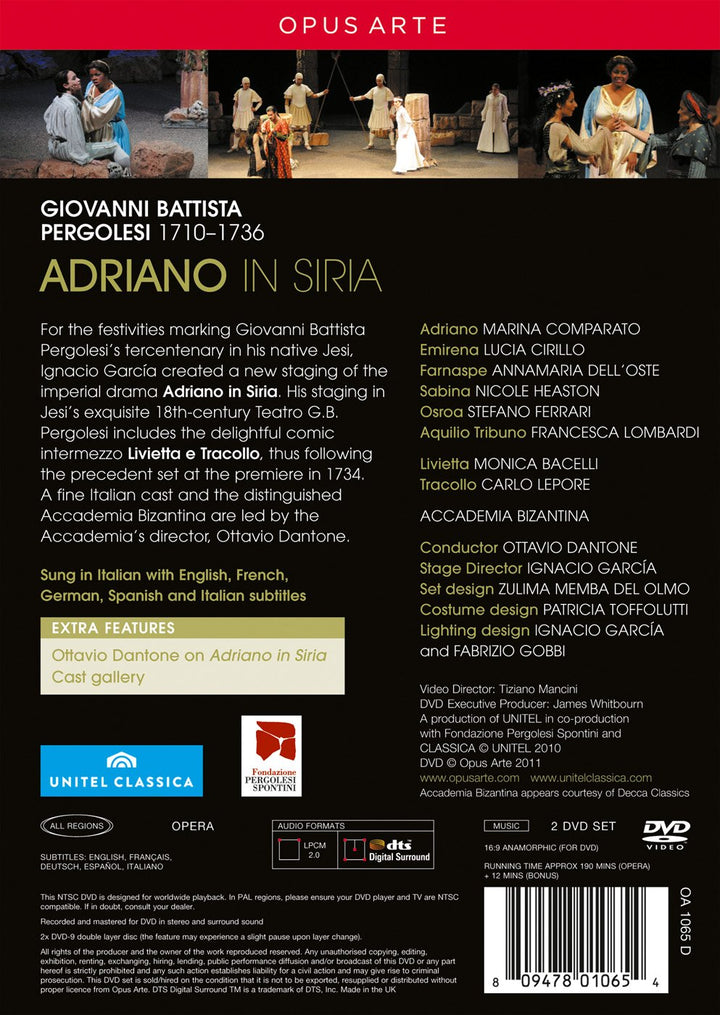 Giovanni Battista: Adriano in Siria, DVD