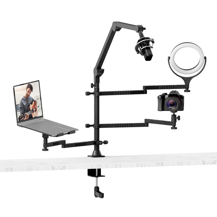 VIJIM LS21 Live-Übertragungsstativ mit 4 Armen/Mikrofonarm / 3X separatem Arm/Stativkopf