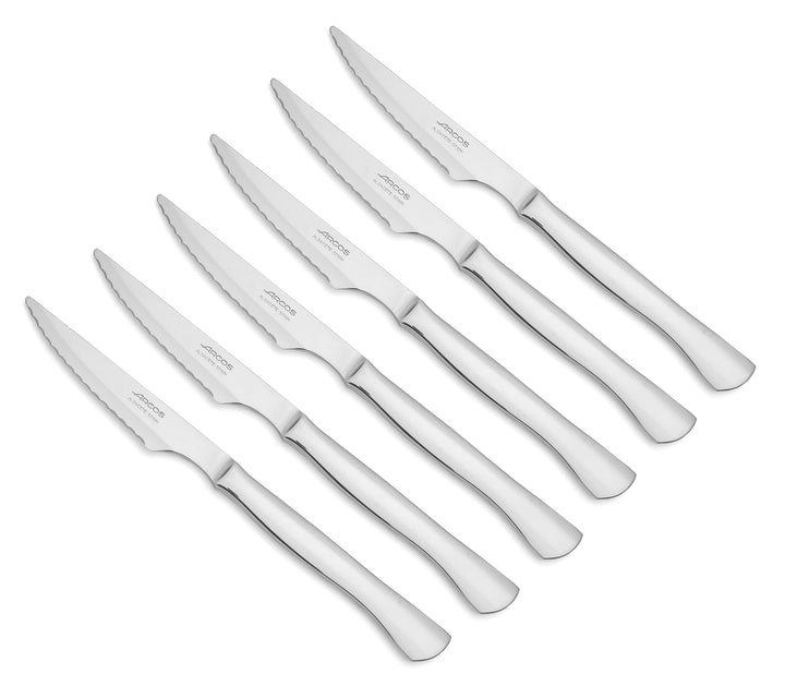 Arcos,702300,Table AA8Messer -Steakmesser Set 6Stück (6 Messer) - Monoblockaus einem Stück Edelstahl