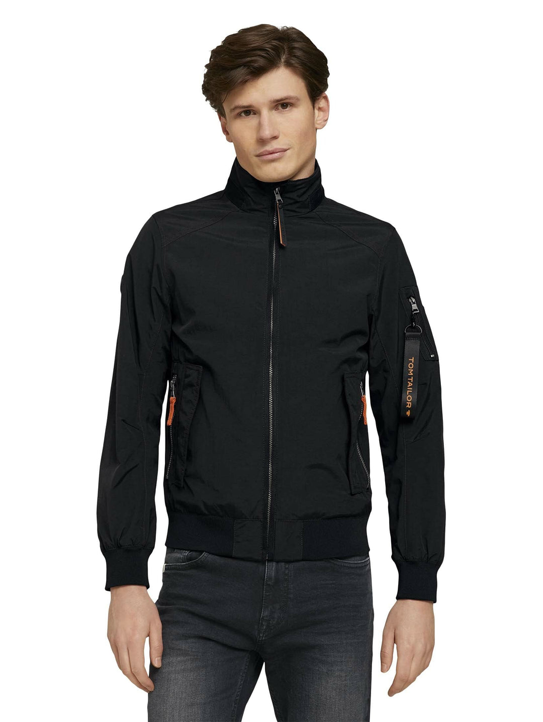 TOM TAILOR Herren Jacken Blouson Jacke mit Stehkragen Black,L,29999,2999