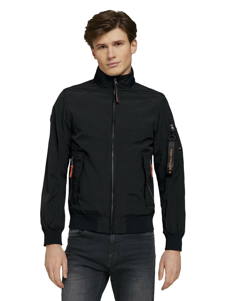 TOM TAILOR Herren Jacken Blouson Jacke mit Stehkragen Black,L,29999,2999