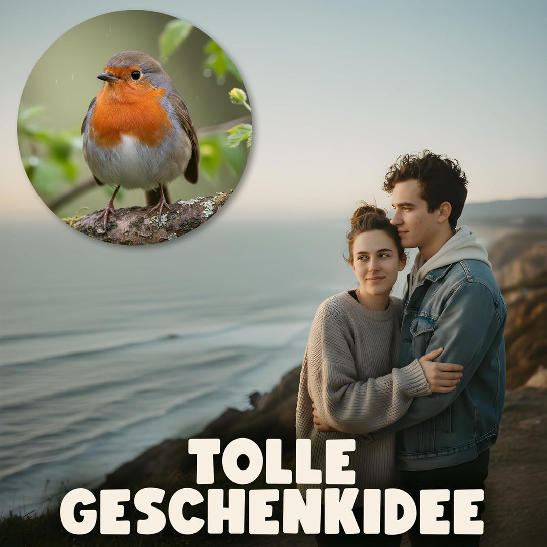 SWISSINNO SMART Birds CHUR Vogelfutterspender Anthrazit aus Aluminium Hängender Saatspender eichhörn