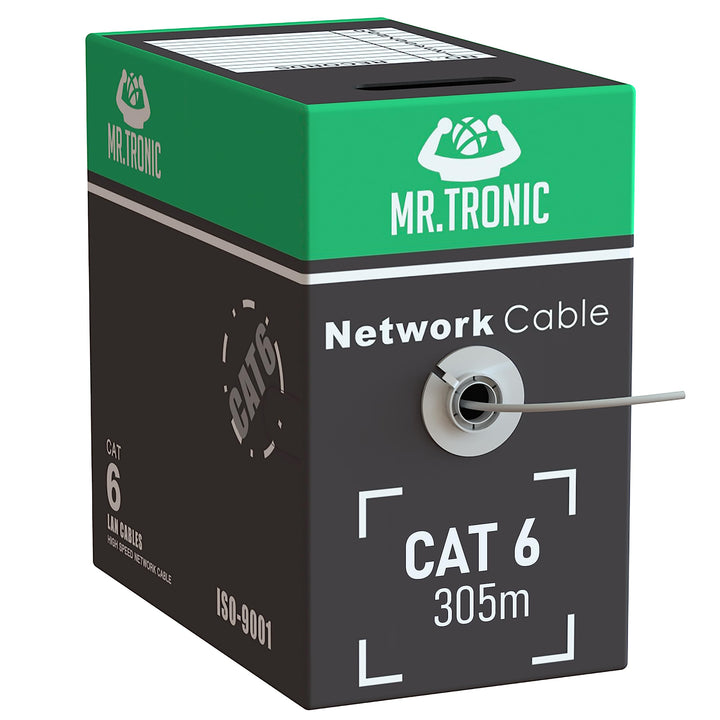 Mr. Tronic 305m Ethernet Netzwerkkabel Cat 6, LAN Netzwerkkabel Für Schnelle &amp; Zuverlässige Internet