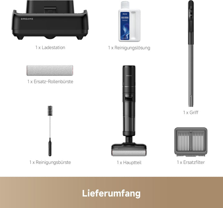 dreame H12 Pro FlexReach Nass- und Trockensauger, Flaches 180°-Design, Trocknung in 5 Minuten, 18.00