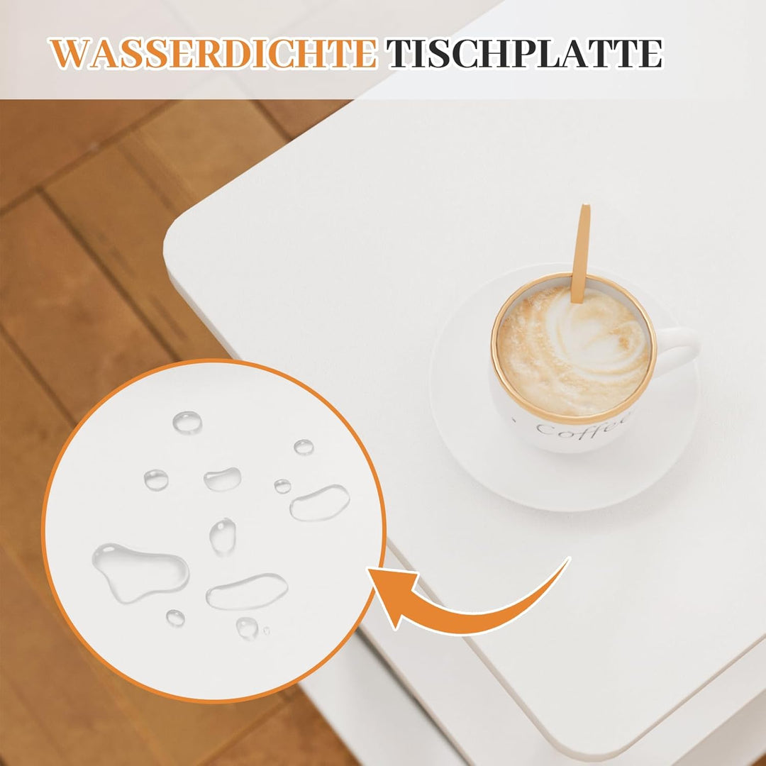APICIZON 3 Tier Beistelltisch Schmal, Nachttisch Holz, Tisch Klein, 40x30x61.5cm, Kleiner Beistellti