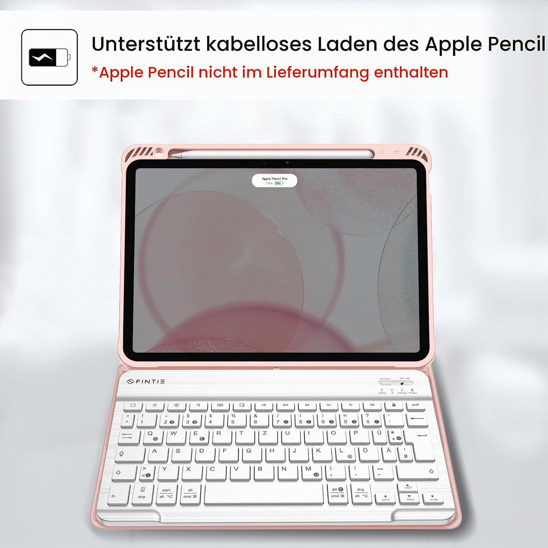 Fintie Tastatur Hülle für iPad Air 5 2022 / iPad Air 4 2020 10.9 Zoll, Soft TPU Rückseite Gehäuse Sc