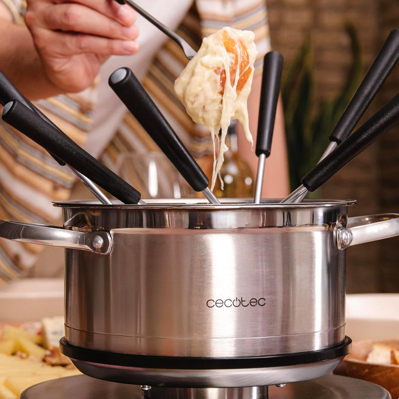 Cecotec Elektrisches Fondue für 8 Personen Fun Gourmetfondue Advance. 1500W, 1,7L Kapazität, für Käs