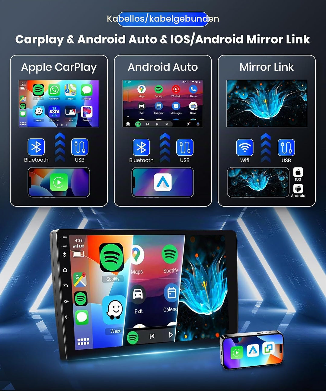 4G+64G Wireless Carplay Android Autoradio für Mercedes Benz ML GL W164 ML350 ML500 GL320 X164 ML280