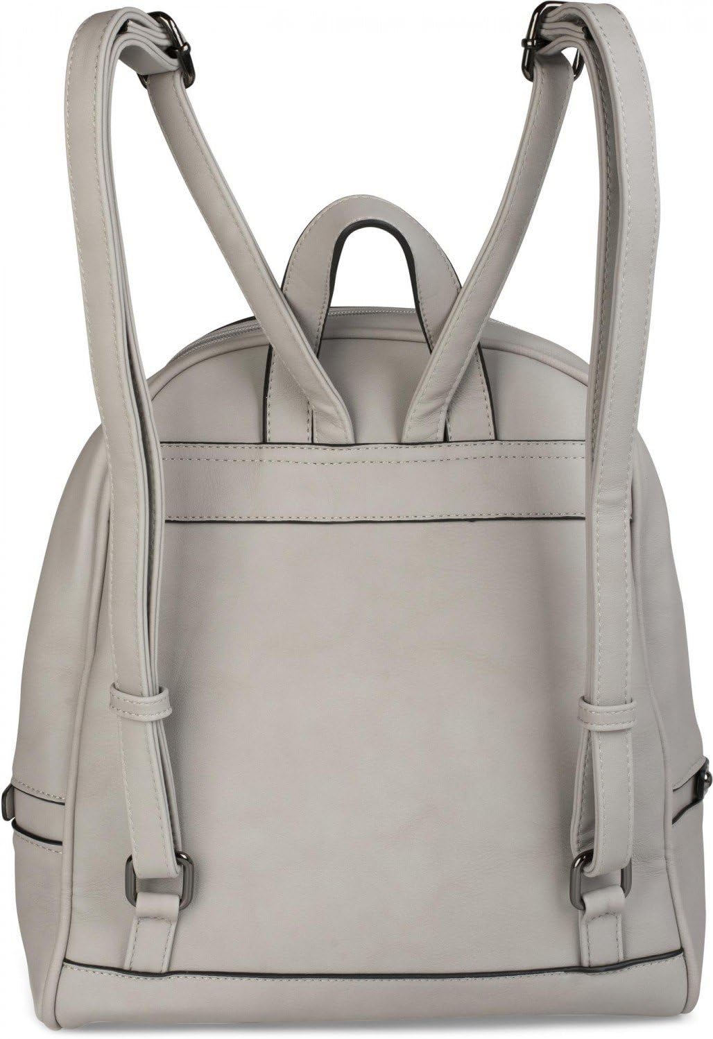 styleBREAKER Kunstleder Rucksack Handtasche mit Reissverschlüssen, edler Style, Tasche, Unisex 02012