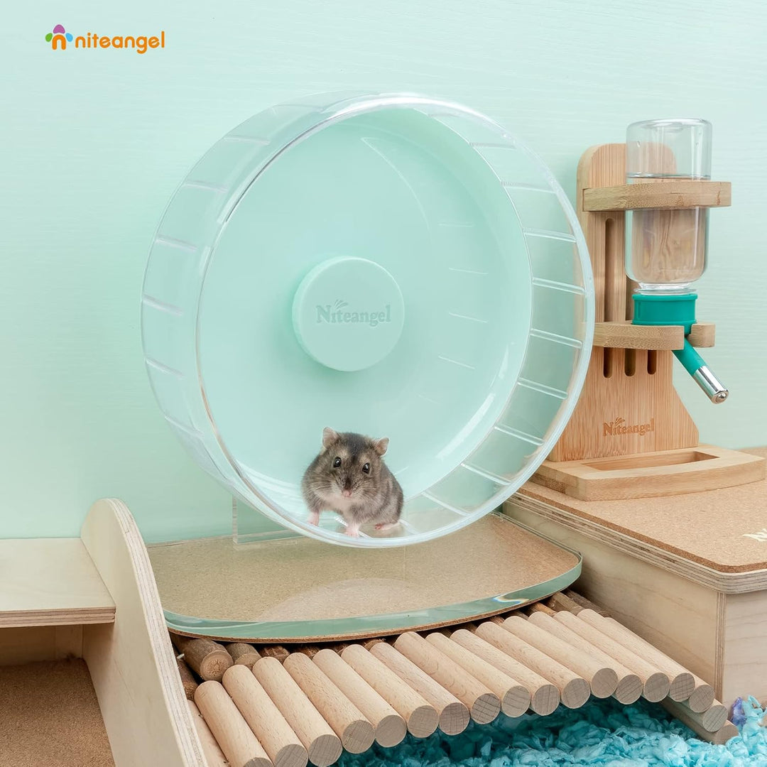 Niteangel Super-leise Hamsterräder - Leise Spinner-Hamsterräder mit verstellbarem Ständer für Zwergh
