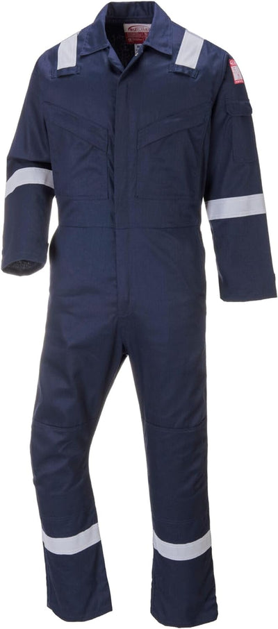 Portwest Flammhemmender, antistatischer Overall 350 g, Grösse: 5XL, Farbe: Marine, FR50NAR5XL FR50NA