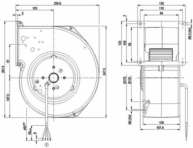 EBM PAPST G2E160-AY47-01 Radialgebläse Radialventilator Radiallüfter Radial Radiale Industriegebläse