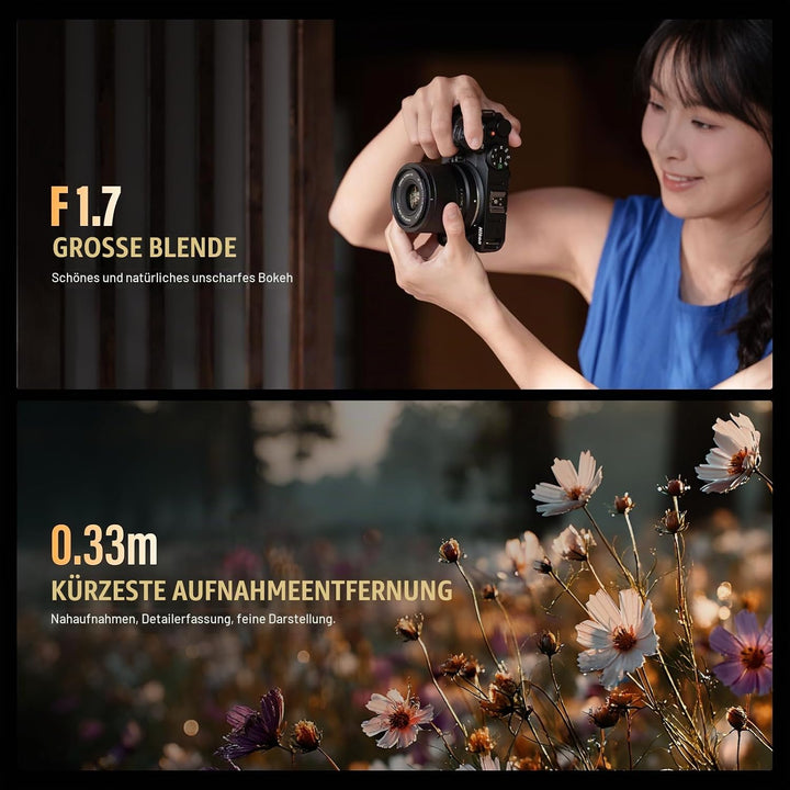 VILTROX 35mm F1.7 APS-C Prime Autofokus Objektive für Nikon Z Mount Kamera Objektive Standard Camera