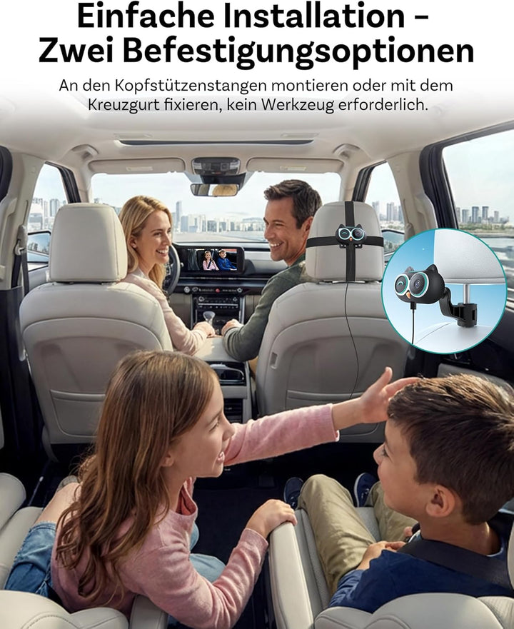 OTTOCAST Cabin Care, 2026 Neues Wireless CarPlay Adapter mit Kamera, Baby Auto Kamera, CarPlay Baby