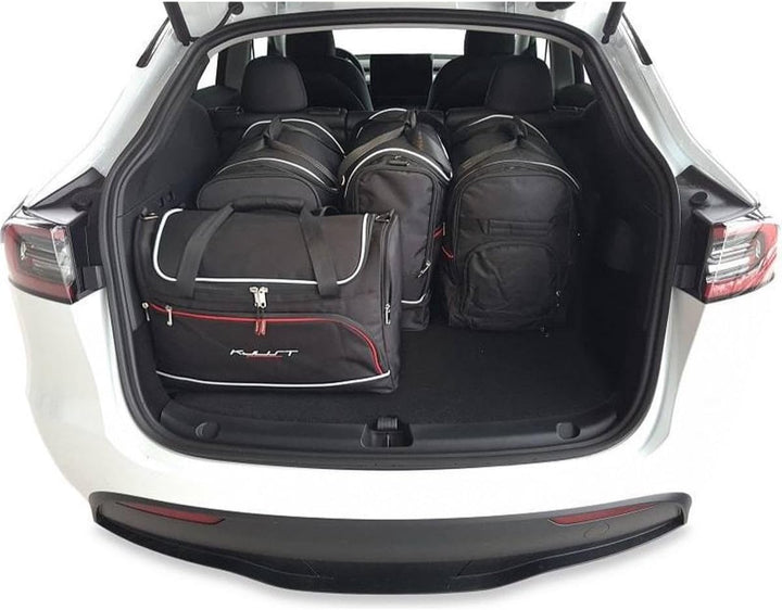 Tesla Model Y Reisetaschen-Set, 9-teilig, Kofferraum-und Frunk Organizer, Premium Qualität, Schwarz