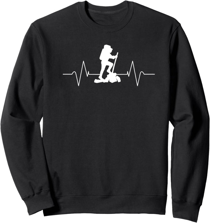 Wandern Herzschlag Wanderer Berge Geschenk Sweatshirt