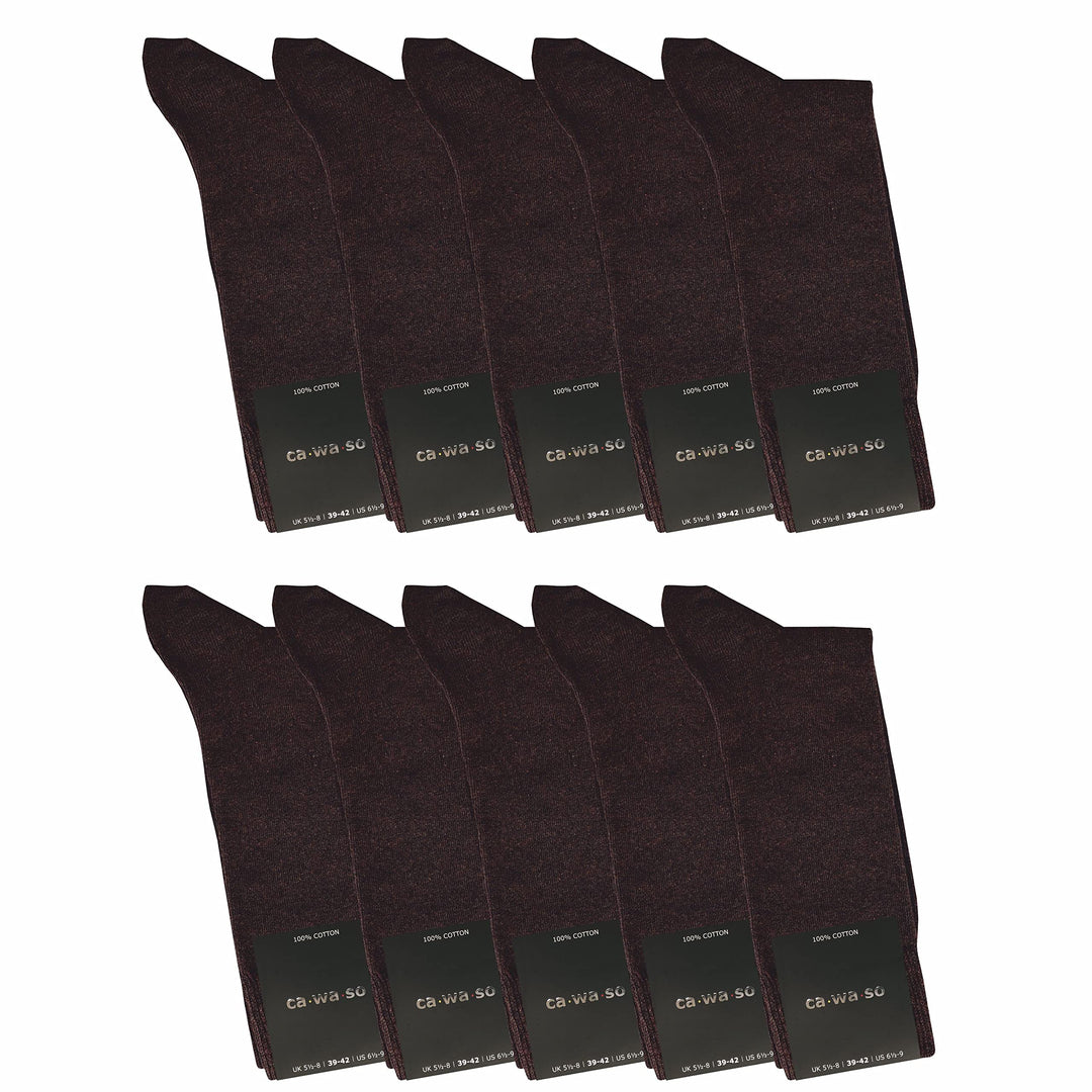 ca·wa·so Herren Socken aus 100% Baumwolle | Reine Baumwollsocken im 10er-Set | Freizeitsocken ohne N