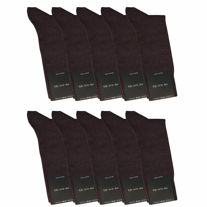 ca·wa·so Herren Socken aus 100% Baumwolle | Reine Baumwollsocken im 10er-Set | Freizeitsocken ohne N
