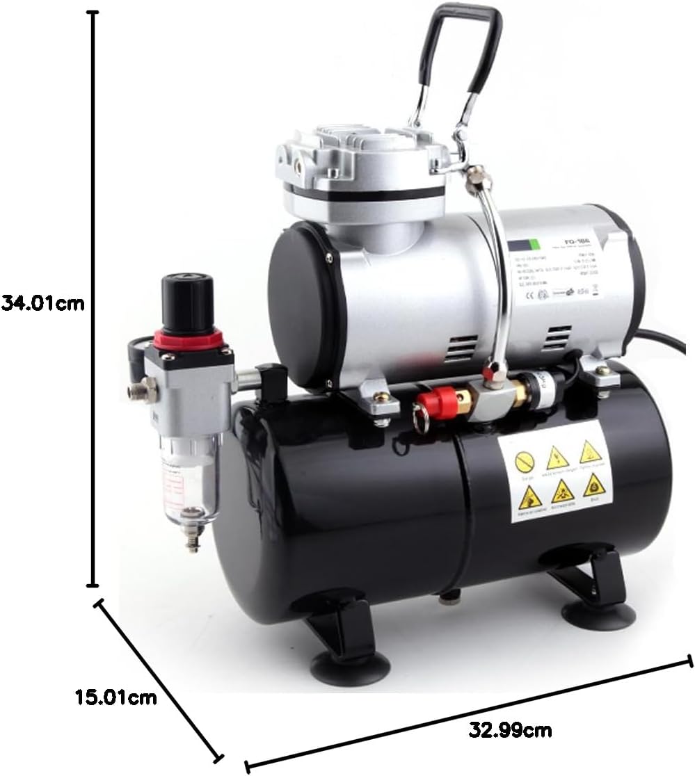 Fengda FD-186 Airbrush Kompressor mit Lufttank/Mächtig Luftstrom und Luftdruck/Druckbehälter/ 4 bar
