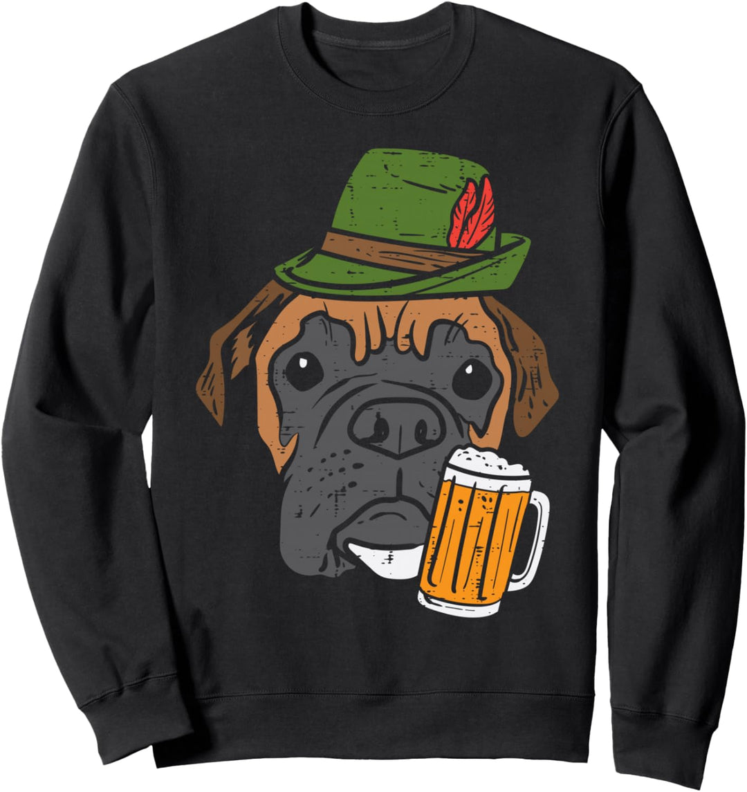 Deutsch Boxer Oktoberfest Bayerischer Hundebesitzer Herren Damen Sweatshirt