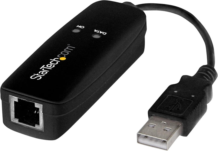 StarTech.com USB 2.0 Faxmodem - 56K Externes DialUp V.92 Modem/Dongle/Adapter - Computer/Laptop Faxm
