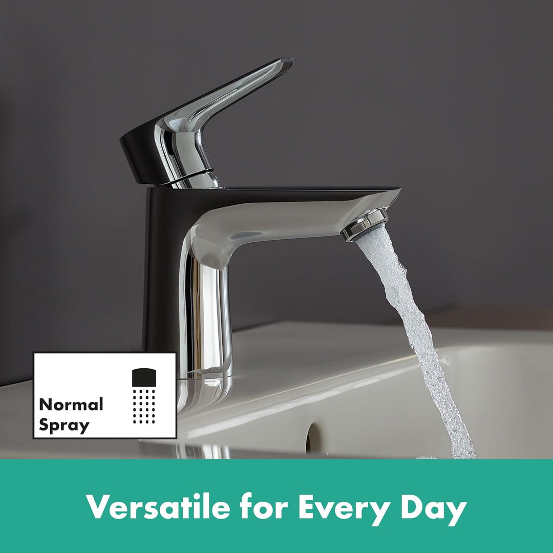 hansgrohe Wasserhahn Talis E (Armatur mit Auslauf Höhe 80mm und Push-Open Ablaufgarnitur) Chrom Chro