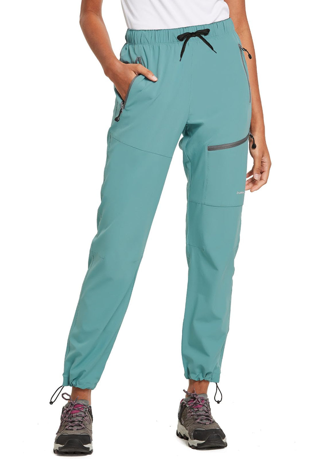 baleaf Wanderhose Damen Outdoor Trekking UPF 50 Wasserdicht | Regular Version Trekking Regenhose, Wa