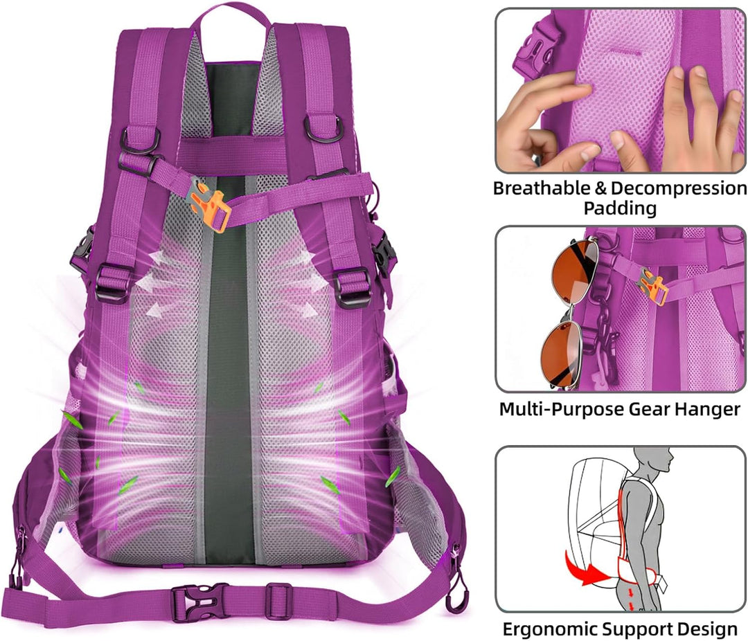 Amythe Schulrucksack Jungen Mädchen Gross Kapazität 33L, Wanderrucksack Leichter Teenager für ab 12