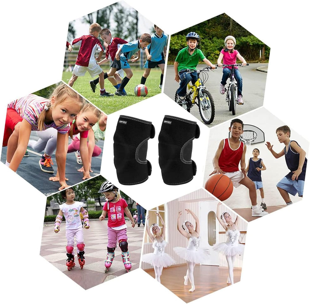 ONTYZZ Kinder Ellenbogenschützer Unterstützung Einstellbar Weiche Kinder Ellenbogenbandage Protector
