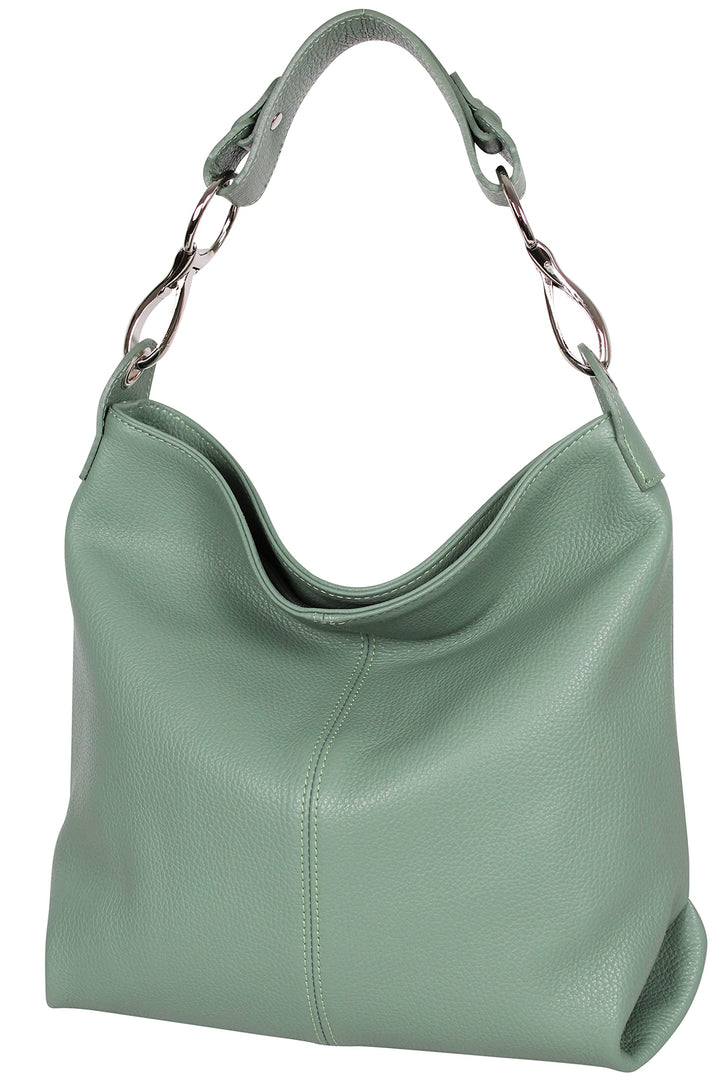 AmbraModa GL033 - Damen echt Ledertasche Handtasche Schultertasche Henkeltasche Beutel, Avocadogr&#x