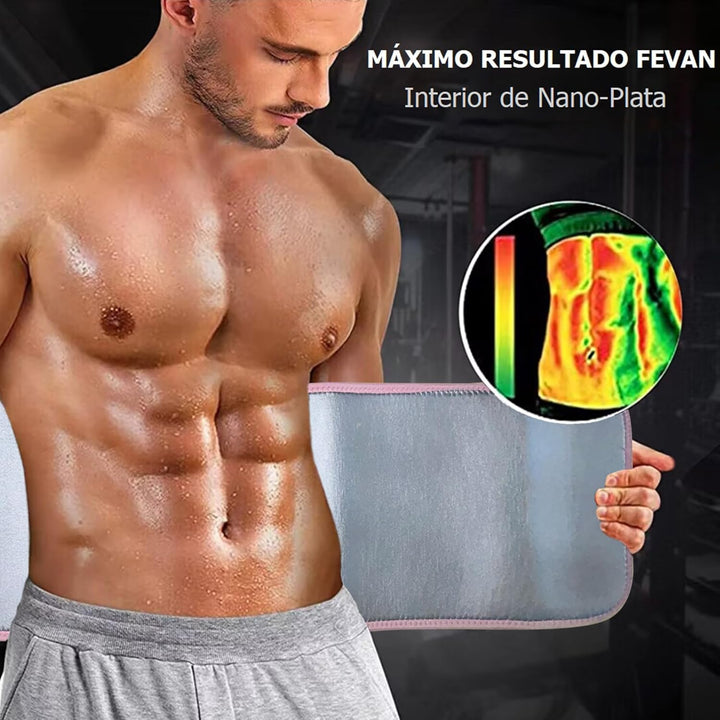 FEVAN Schlankheitsgürtel für Herren, aus Neopren, Schlankheitsgürtel für Damen und Herren, Bauchwegg