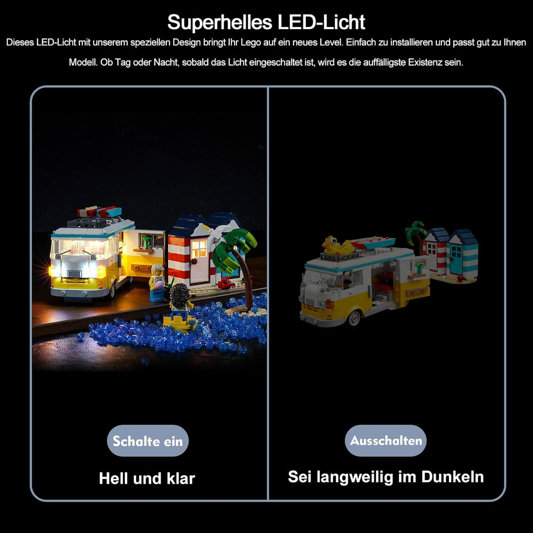 Led Licht Set für Lego Creator 31138 Strandcampingbus Bauset (Kein Lego-Modell), Dekorations Led Bel
