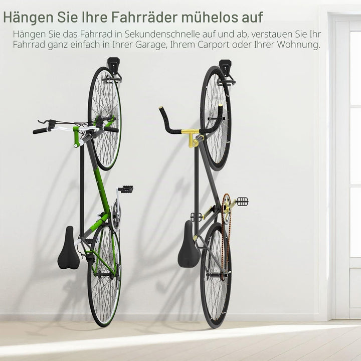 Housolution Fahrradhalterung, 6 Stück Fahrrad Wandhalterung L Förmig Fahrradaufhängung Platzsparend