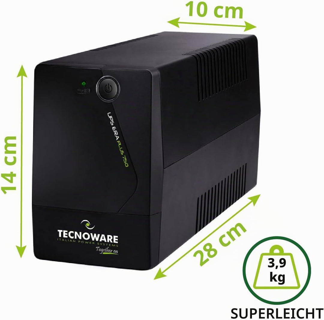 Tecnoware Power Systems - Unterbrechungsfreie Stromversorgung | 750 VA Schutz vor Stromausfällen | A