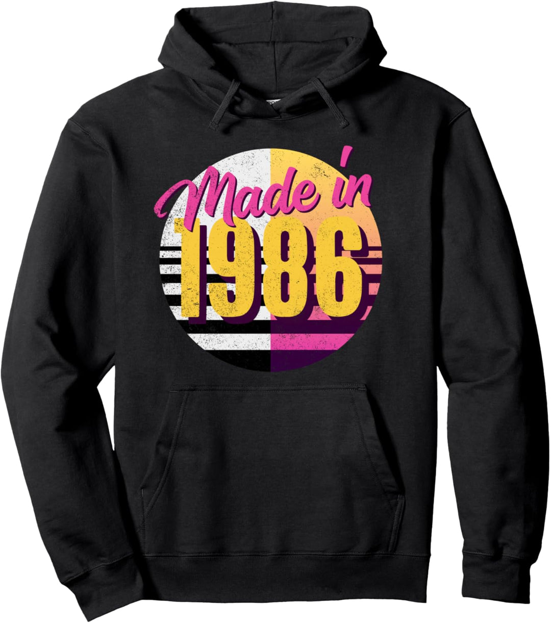 Retro 80er Stil Geburtstag 1986 Pullover Hoodie